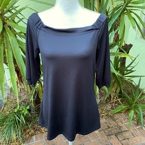 Black Off shoulder Tunic Top